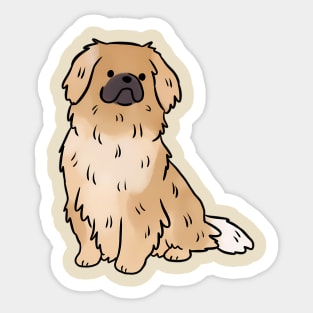 Tibetan Spaniel Dog Cute Fluffy Pet Owner Sticker